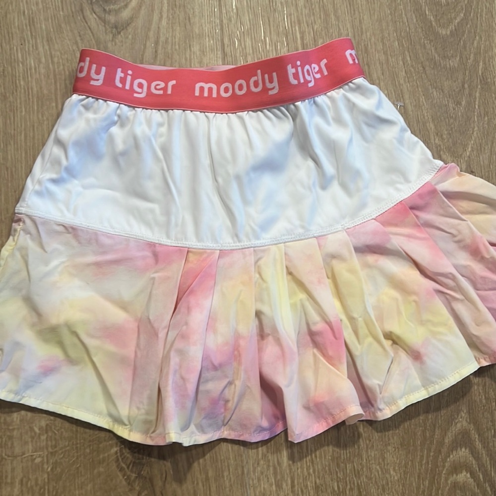 Girls Moody Tiger tennis skirt